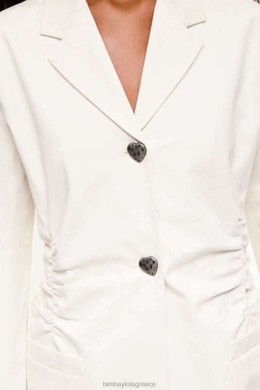 είδη ένδυσης Bimba Y Lola βαμβακερό blazer L2L28469 εκρού