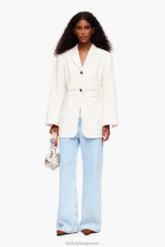 είδη ένδυσης Bimba Y Lola βαμβακερό blazer L2L28469 εκρού