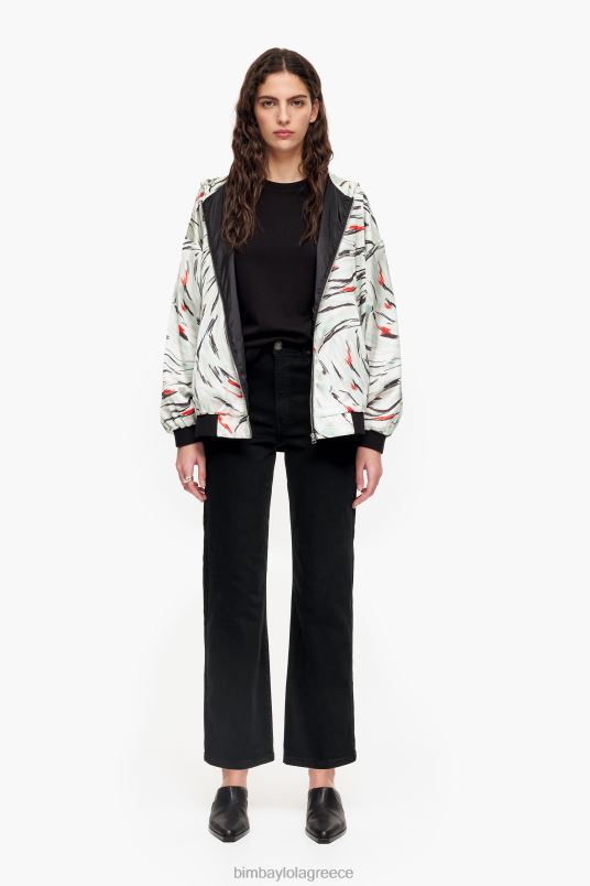 είδη ένδυσης Bimba Y Lola Ρευστό bomber τζάκετ με τύπωμα φτερού πεταλούδας L2L28490 μέντα