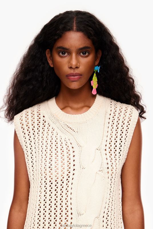 είδη ένδυσης Bimba Y Lola πλεκτό γιλέκο L2L28351 εκρού