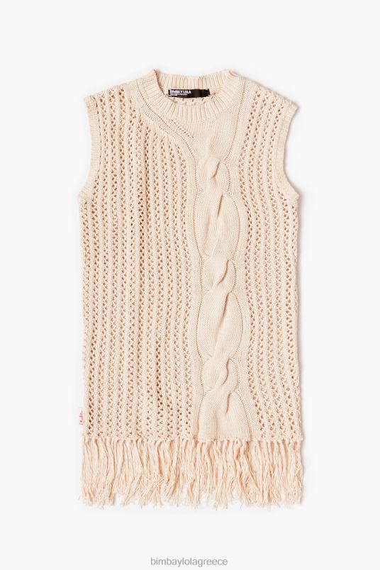 είδη ένδυσης Bimba Y Lola πλεκτό γιλέκο L2L28351 εκρού