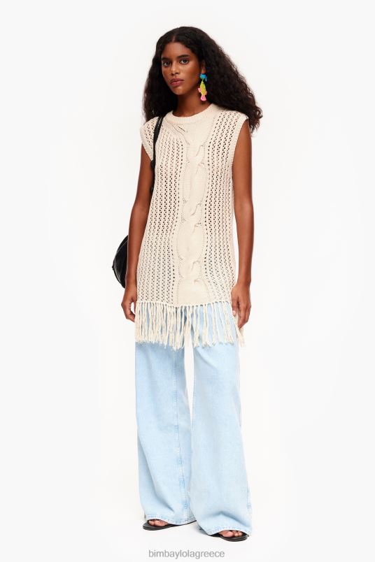 είδη ένδυσης Bimba Y Lola πλεκτό γιλέκο L2L28351 εκρού