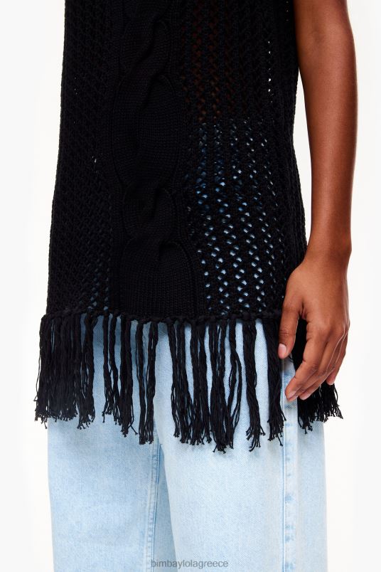 είδη ένδυσης Bimba Y Lola πλεκτό γιλέκο L2L28352 μαύρος