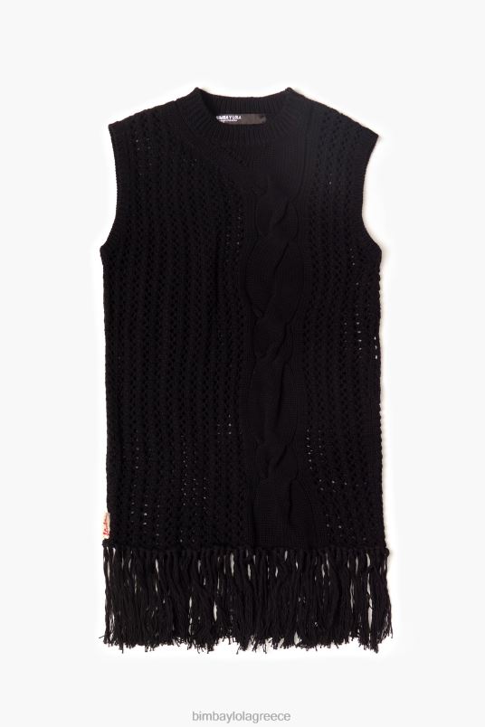 είδη ένδυσης Bimba Y Lola πλεκτό γιλέκο L2L28352 μαύρος