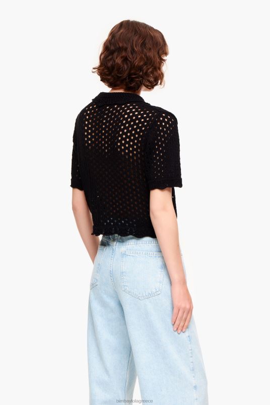 είδη ένδυσης Bimba Y Lola ζακέτα με βελονάκι L2L28359 μαύρος