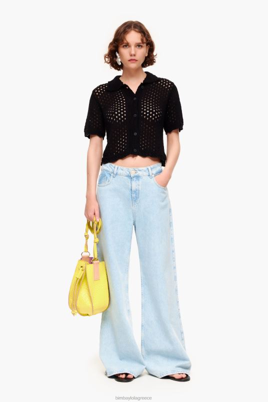 είδη ένδυσης Bimba Y Lola ζακέτα με βελονάκι L2L28359 μαύρος