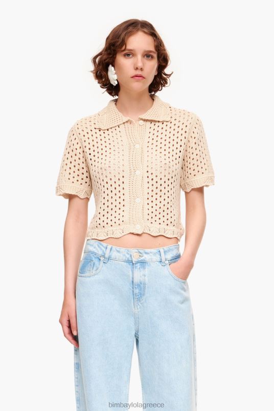 είδη ένδυσης Bimba Y Lola πουλόβερ με βελονάκι L2L28360 άμμος