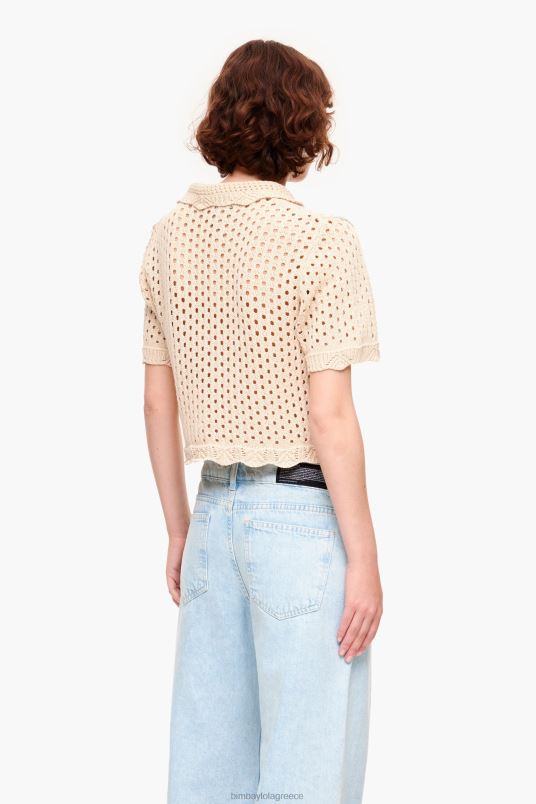 είδη ένδυσης Bimba Y Lola πουλόβερ με βελονάκι L2L28360 άμμος