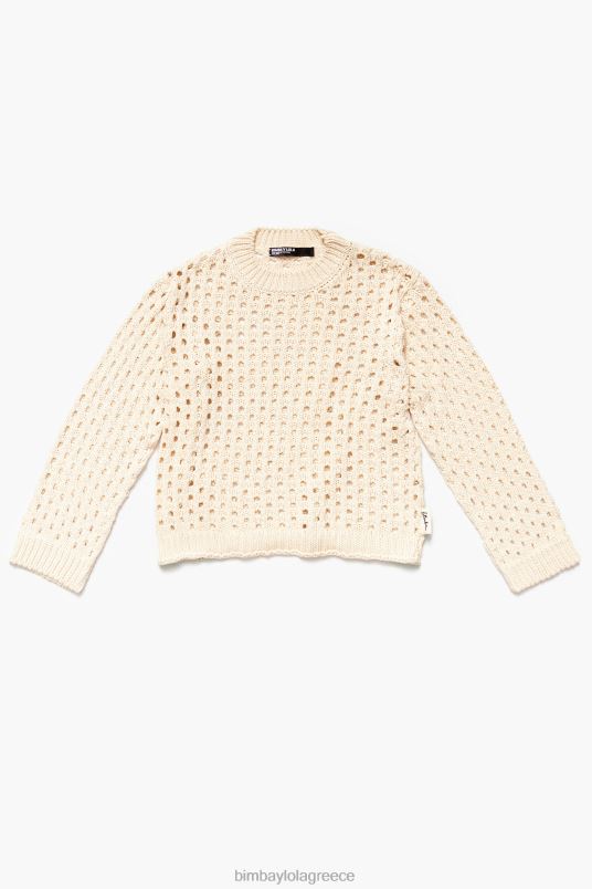 είδη ένδυσης Bimba Y Lola ανοιχτό πλεκτό πουλόβερ L2L28364 εκρού