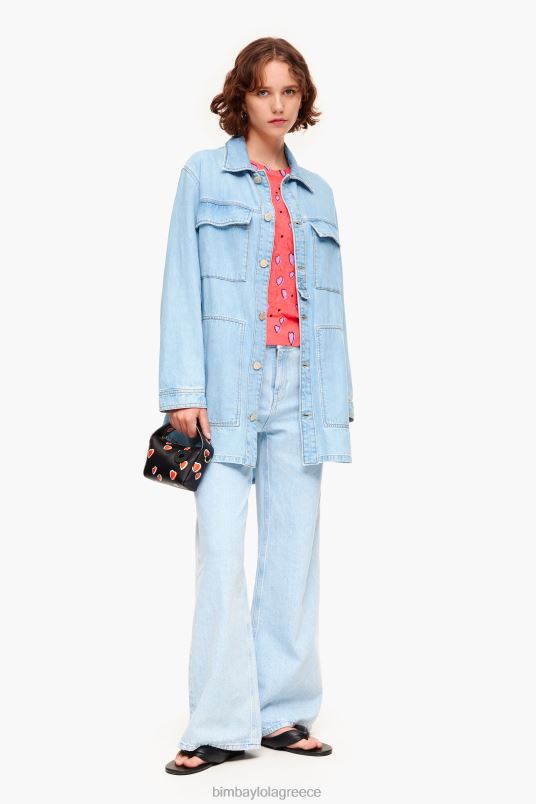 είδη ένδυσης Bimba Y Lola μικρό λινό πουλόβερ καρδιά L2L28366 το κόκκινο