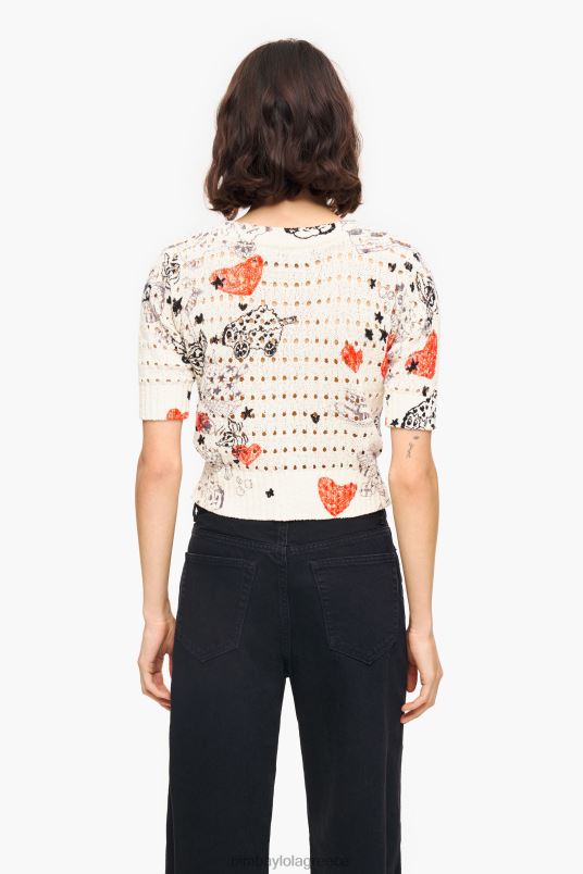 είδη ένδυσης Bimba Y Lola Ζακέτα με ανοιχτή πλεκτή στάμπα καρδιάς L2L28371 παρατσούκλι