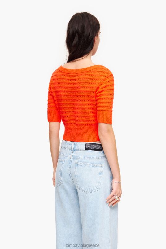 είδη ένδυσης Bimba Y Lola πλεκτή ζακέτα L2L28372 κοράλλι