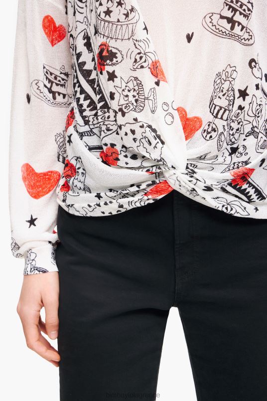 είδη ένδυσης Bimba Y Lola πουλόβερ με στάμπα καρδιάς L2L28373 παρατσούκλι