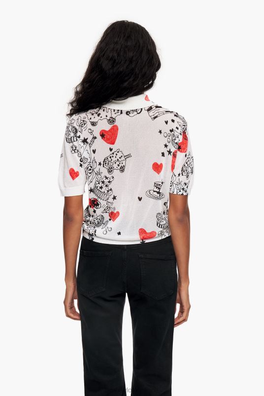 είδη ένδυσης Bimba Y Lola εφαρμοστό μπλουζάκι πόλο με καρδιά L2L28374 παρατσούκλι