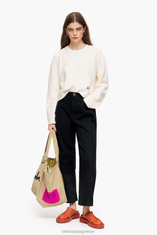 είδη ένδυσης Bimba Y Lola βαμβακερό πουλόβερ L2L28375 εκρού