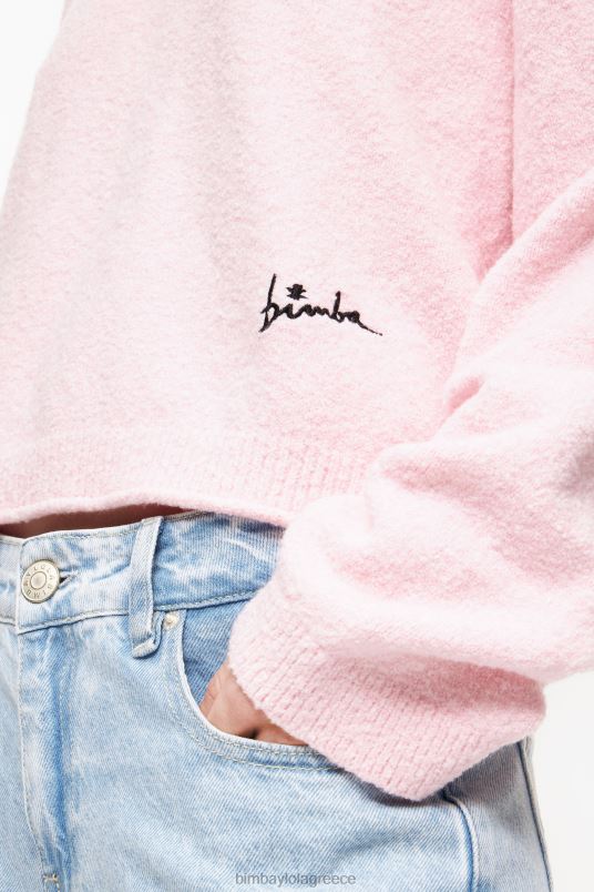 είδη ένδυσης Bimba Y Lola βαμβακερό πουλόβερ L2L28376 ροζ