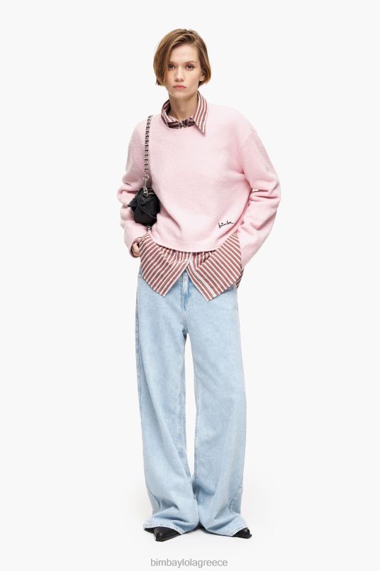 είδη ένδυσης Bimba Y Lola βαμβακερό πουλόβερ L2L28376 ροζ