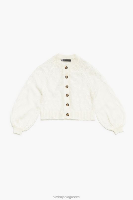 είδη ένδυσης Bimba Y Lola ανοιχτό πλεκτό πουλόβερ μοχέρ L2L28378 εκρού