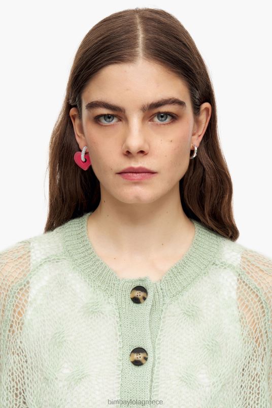 είδη ένδυσης Bimba Y Lola ανοιχτή πλεκτή μοχέρ ζακέτα L2L28379 μέντα