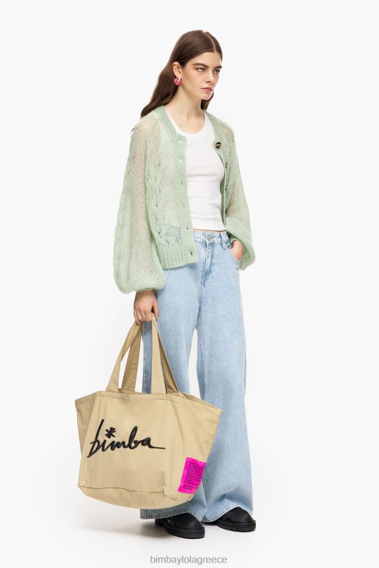 είδη ένδυσης Bimba Y Lola ανοιχτή πλεκτή μοχέρ ζακέτα L2L28379 μέντα