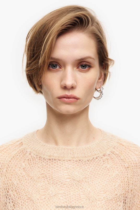 είδη ένδυσης Bimba Y Lola ανοιχτό πλεκτό πουλόβερ μοχέρ L2L28380 άμμος