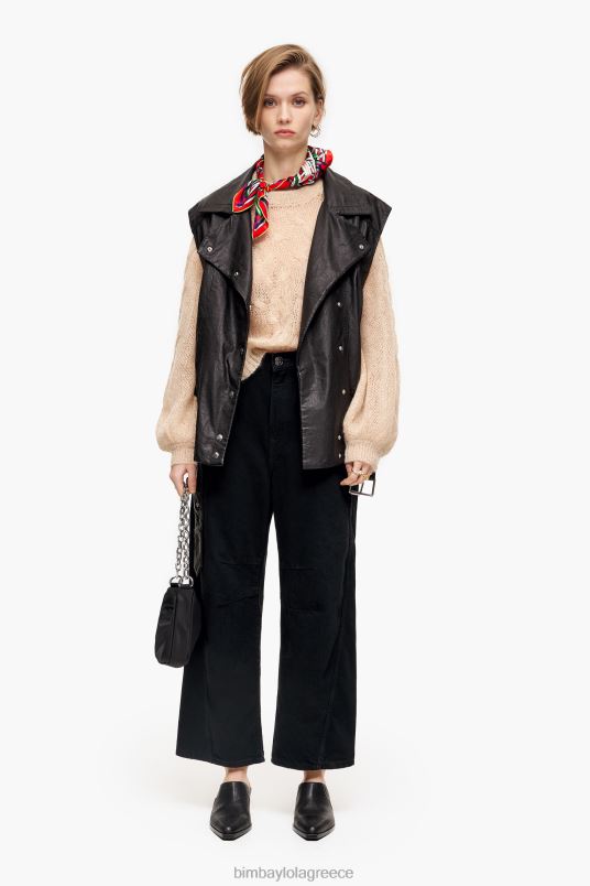 είδη ένδυσης Bimba Y Lola ανοιχτό πλεκτό πουλόβερ μοχέρ L2L28380 άμμος