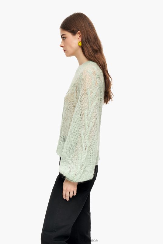 είδη ένδυσης Bimba Y Lola Μοχέρ ανοιχτό πλεκτό πουλόβερ L2L28381 μέντα