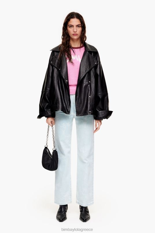 είδη ένδυσης Bimba Y Lola βαμβακερό δίχρωμο πουλόβερ L2L28383 ροζ