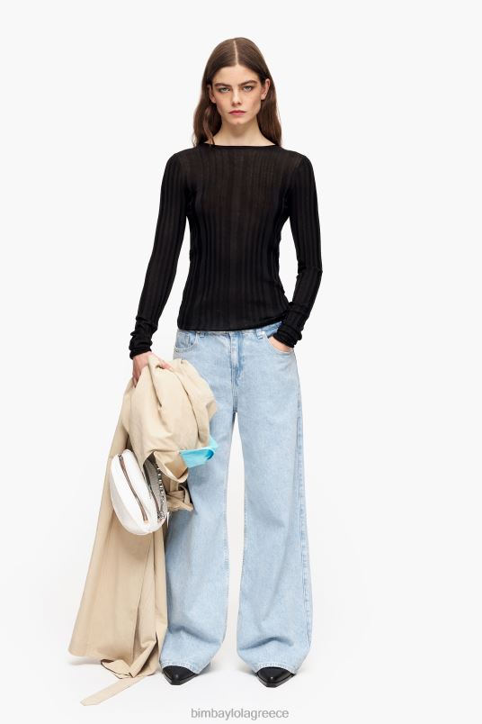 είδη ένδυσης Bimba Y Lola εφαρμοστό πουλόβερ L2L28384 μαύρος