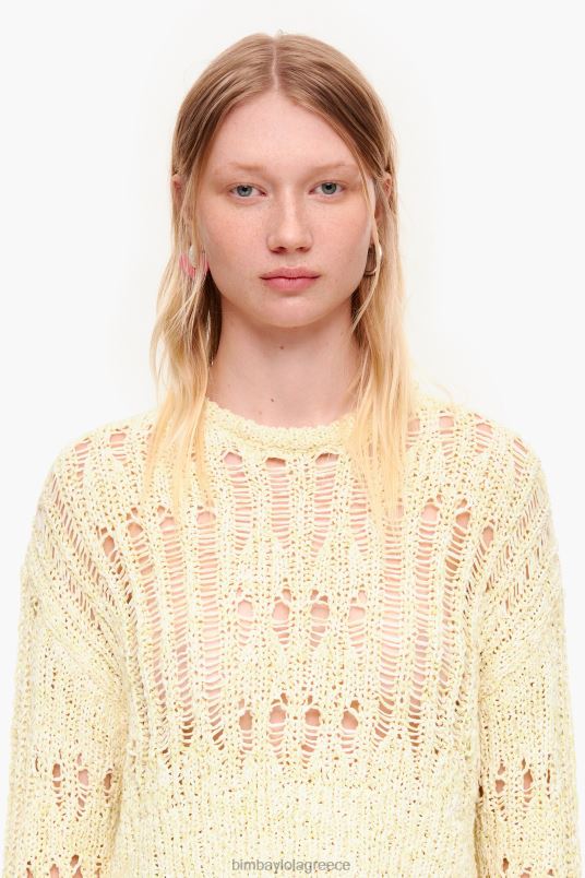 είδη ένδυσης Bimba Y Lola ανοιχτό πουλόβερ L2L28385 πράσινο ασβέστη