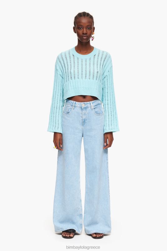 είδη ένδυσης Bimba Y Lola πουλόβερ με ραβδώσεις L2L28386 μπλε