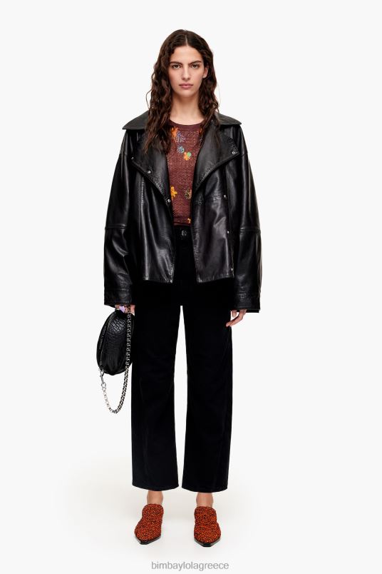 είδη ένδυσης Bimba Y Lola σπρέι λουλούδια στάμπα λινό πουλόβερ L2L28392 καφέ