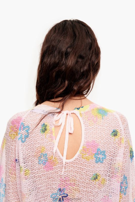 είδη ένδυσης Bimba Y Lola σπρέι λουλούδια στάμπα λινό πουλόβερ L2L28393 ροζ