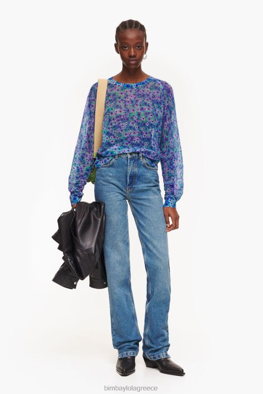 είδη ένδυσης Bimba Y Lola λινό πουλόβερ full print L2L28365 λουλούδια