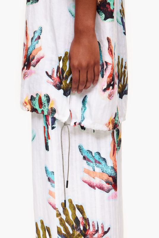 είδη ένδυσης Bimba Y Lola πουκάμισο με κοραλί στάμπα L2L28326 ελεφαντόδοντο