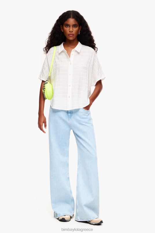 είδη ένδυσης Bimba Y Lola κοντό πουκάμισο L2L28327 ελεφαντόδοντο