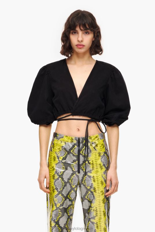 είδη ένδυσης Bimba Y Lola τζιν κουτί τοπ L2L28339 μαύρος