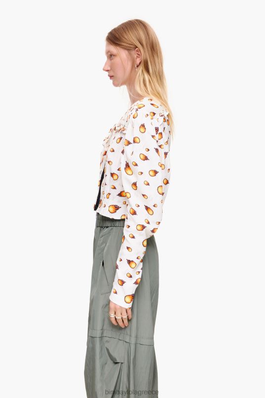 είδη ένδυσης Bimba Y Lola κοντή φωτιά μπλούζα L2L28343 ελεφαντόδοντο