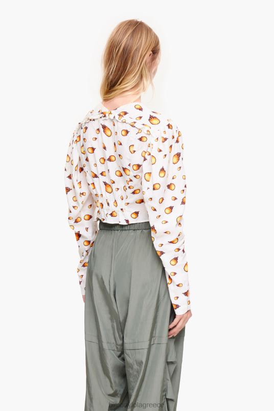 είδη ένδυσης Bimba Y Lola κοντή φωτιά μπλούζα L2L28343 ελεφαντόδοντο