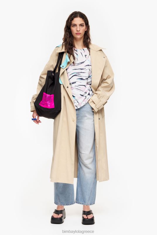 είδη ένδυσης Bimba Y Lola T-shirt με στάμπα με φτερά πεταλούδας L2L28349 άσπρο