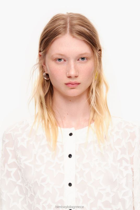 είδη ένδυσης Bimba Y Lola ζακάρ cropped μπλούζα L2L28340 αστέρι