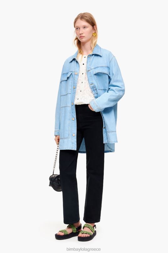 είδη ένδυσης Bimba Y Lola ζακάρ cropped μπλούζα L2L28340 αστέρι