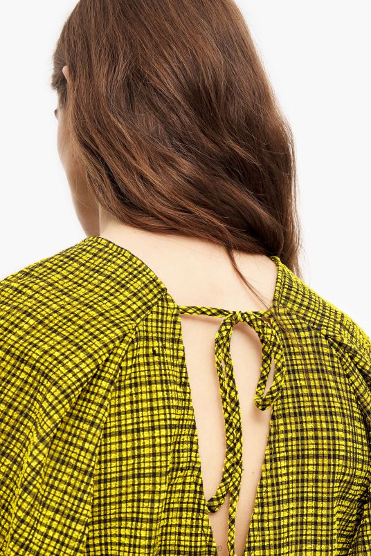 είδη ένδυσης Bimba Y Lola κορυφαία τετράγωνα gingham L2L28338 κίτρινος