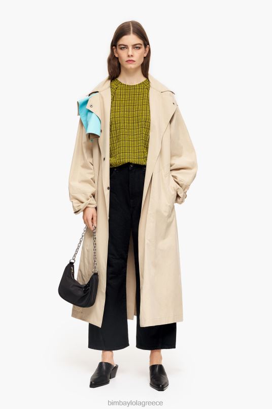 είδη ένδυσης Bimba Y Lola κορυφαία τετράγωνα gingham L2L28338 κίτρινος