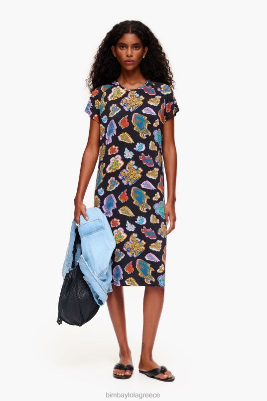 είδη ένδυσης Bimba Y Lola κοντό ψάρι θαλασσινό φόρεμα L2L28173 μαύρος