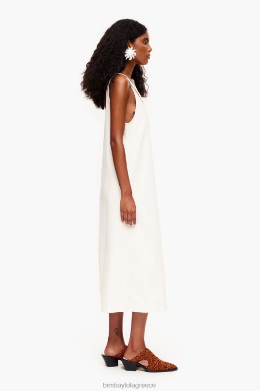 είδη ένδυσης Bimba Y Lola τζιν φόρεμα L2L28180 υπόλευκο