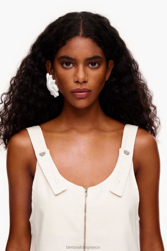 είδη ένδυσης Bimba Y Lola τζιν φόρεμα L2L28180 υπόλευκο