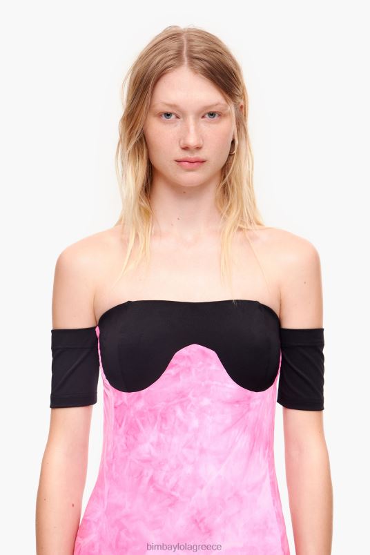 είδη ένδυσης Bimba Y Lola υγρό μίντι φόρεμα L2L28189 ροζ