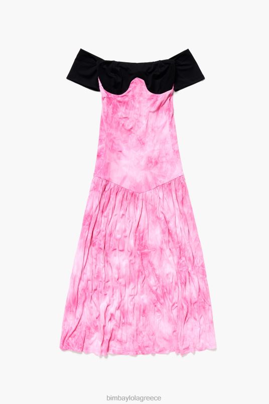 είδη ένδυσης Bimba Y Lola υγρό μίντι φόρεμα L2L28189 ροζ