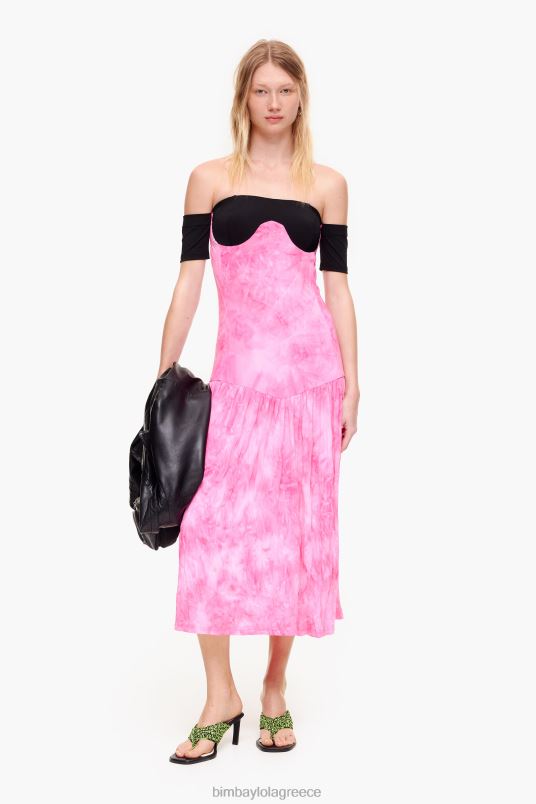 είδη ένδυσης Bimba Y Lola υγρό μίντι φόρεμα L2L28189 ροζ